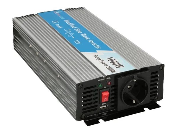 Extralink VOLTAGE CONVERTER 12V - 230V, 1000W, MODIFIED SINUS OPIM-1000W, Universaali, Auto, 12 V, 1 Hz, 1000 W, 230 V