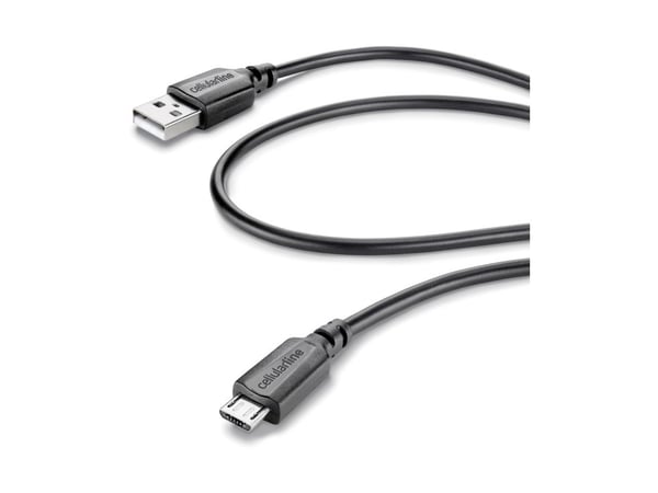 Cellularline 8018080131745, 1,2 m, USB A, Micro-USB B, Musta