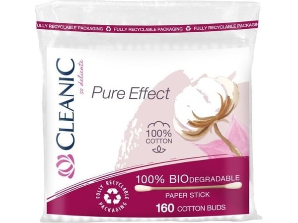 Cleanic Pure Effect sanitary sticks -100% biodegradable 1op.-160pcs (foil)