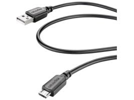 Cellularline 8018080131745, 1,2 m, USB A, Micro-USB B, Musta