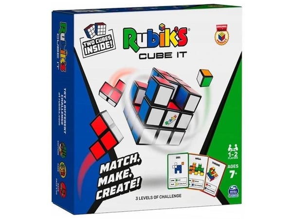 Rubiks kubekube er 2 kuber inni, og arrangerer mønstre av forskjellige former p6 6063268 spin master