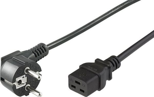 MicroConnect - Strømkabel - CEE 7/7 (han) lige til IEC 60320 C19 vinklet - AC 250 V - 16 A - 5 m - lajittelu