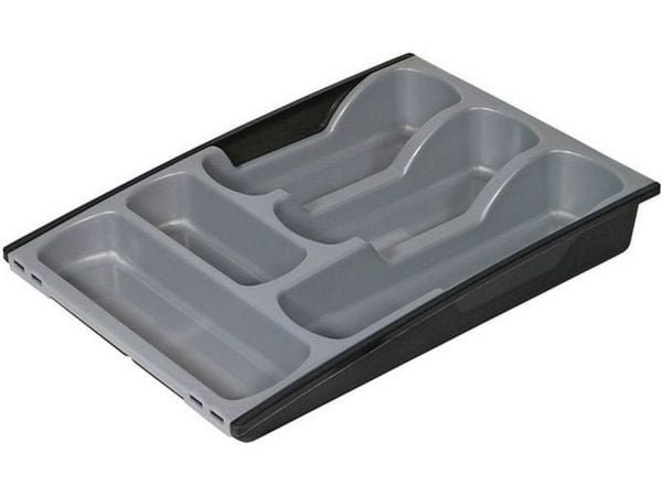Curver 3253925752050, Hållare, Bricka, Cabinet drawer, Cutlery, Svart, Silver, 300 mm