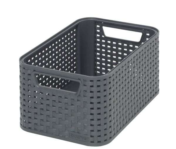 Curver Style S, Lager kurv, Grå, Rattan (vifte), Monokromatisk, Baderom, Soverom, 285 mm