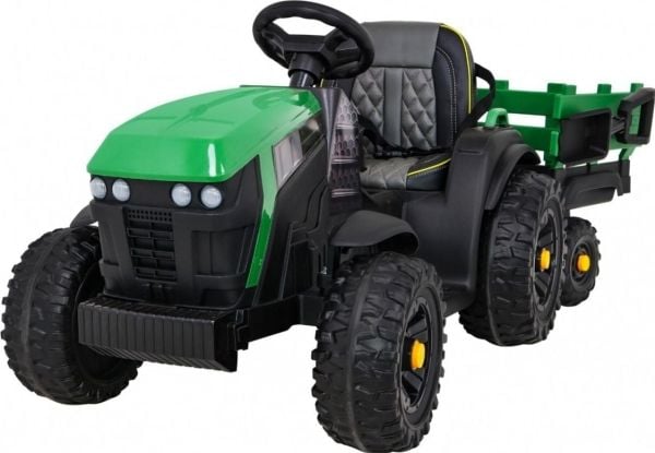 1life traktor på batteri Titanium Z med släpvagn grön