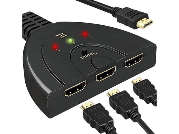 Retoo HDMI-växlare SWITCH 3-i-1 FULL HD 4K delare