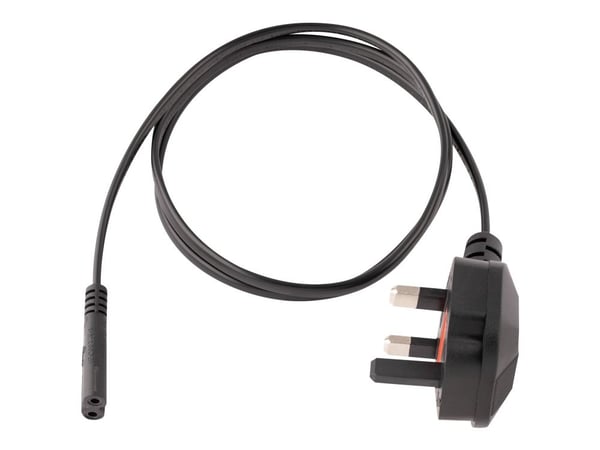 StarTech.com 3ft (1m) UK Laptop Power Cable, BS 1363 to C7, 2.5A 250V, 18AWG, musta, AC Notebook/Laptop Replacement Cord, Printer Cable, UK Laptop ...