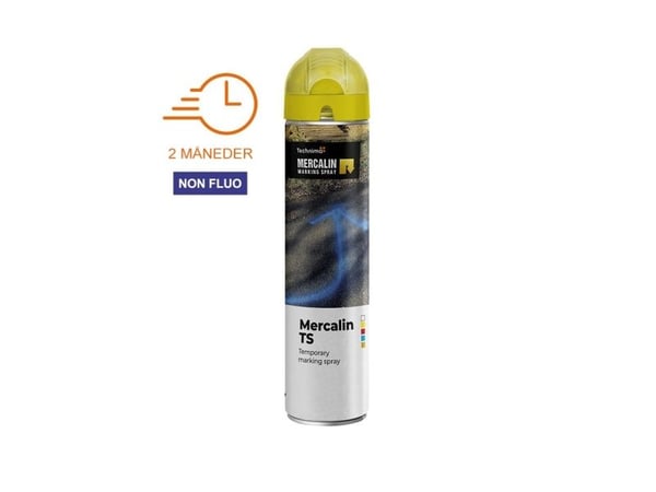 Mercalin markeringsspray 600ml - TS gul, bl.a. t/asfalt, beton, græs eller grus m.m. Mercalin markeringsspray 600ml - TS gul, bl.a. t/asfalt, beton, græs eller grus m.m.