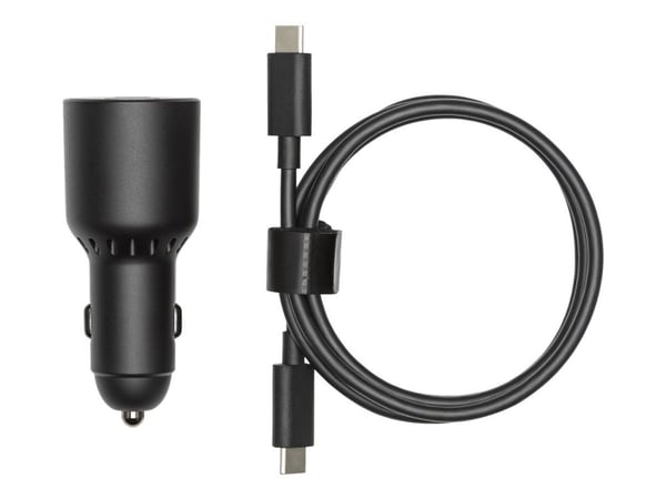 DJI CCX260-65 - Bilstrømadapter - 65 watt - 5 A - PD - 2 utgangskontakter (USB-C, USB) - på kabel: USB-C