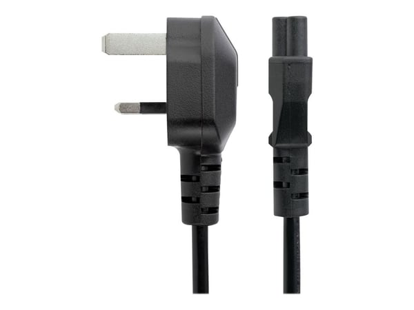StarTech.com 6ft (2m) UK Laptop Power Cable, BS 1363 to C5 Clover Leaf, 2.5A 250V, 18AWG, Notebook/Laptop Replacement Cord, Printer Cable, UK Lapto...