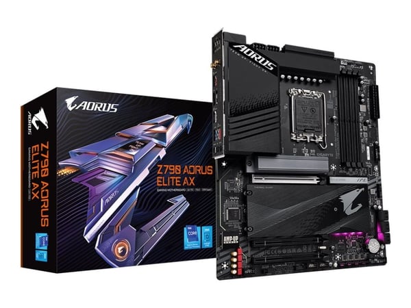 AORUS Z790 ELITE AX - 1.0 - hovedkort - ATX - LGA1700-sokkel - Z790 Chipset - USB-C 3.2 Gen 2x2, USB-C 3.2 Gen2, USB 3.2 Gen 1, USB 3.2 Gen 2 - 2.5...