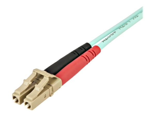 Startech Aqua OM4 Duplex Multimode Fiber - 1m / 3 ft - 100 Gb - 50/125 - OM4 Fiber - LC to LC Fiber Patch Cable (450FBLCLC1) - Nettverkskabel - LC ...