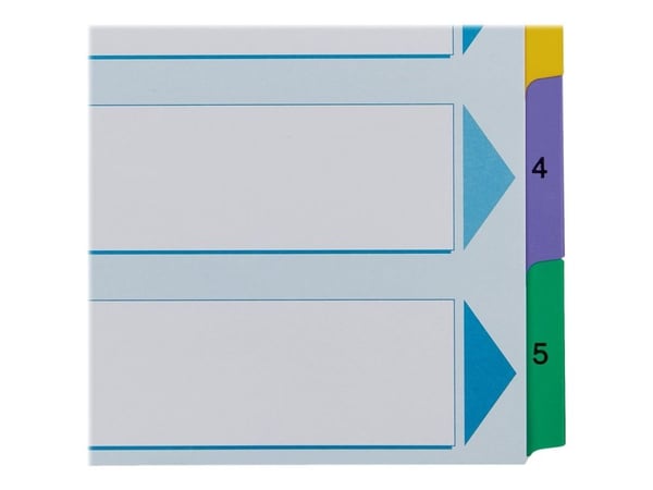 Esselte 1-5 CARDBOARD, WHITE - 100 160