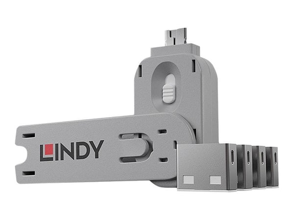 Lindy USB Port Blocker - USB-portsperrer - hvit
