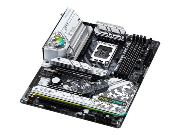 ASRock Z790 Steel Legend WiFi - Hovedkort - ATX - LGA1700-sokkel - Z790 Chipset - USB-C 3.2 Gen 2x2, USB-C 3.2 Gen2, USB 3.2 Gen 2, USB 3.2 Gen 1 -...