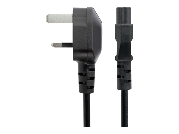 StarTech.com 3ft (1m) UK Laptop Power Cable, BS 1363 to C5 Clover Leaf, 2.5A 250V, 18AWG, Notebook/Laptop Replacement Cord, Printer Cable, UK Lapto...