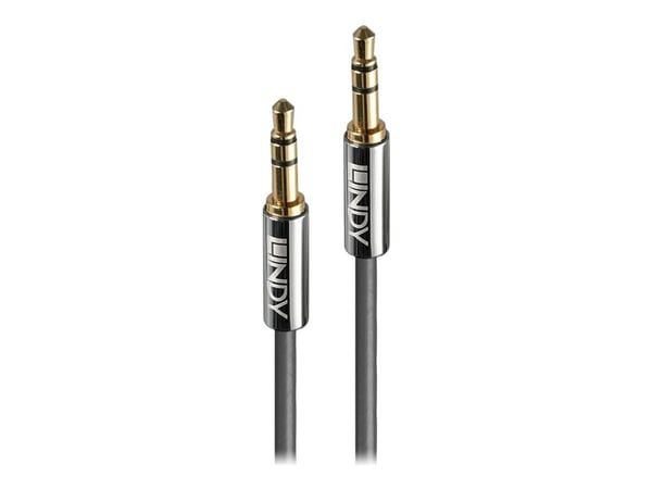 Lindy Cromo Line - Lydkabel - mini-phone stereo 3.5 mm hann til mini-phone stereo 3.5 mm hann - 3 m - antrasitt - rund