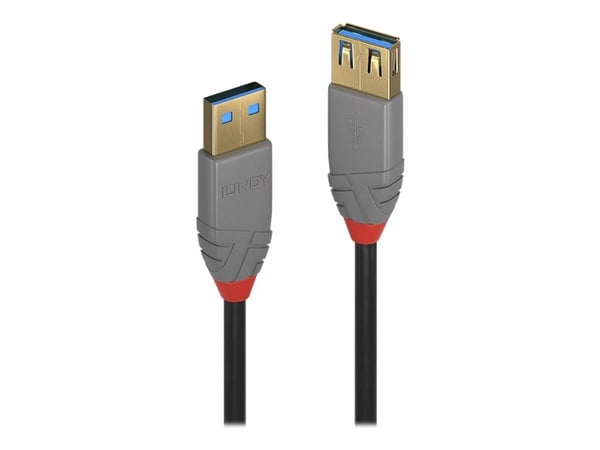Lindy Anthra Line - USB-kabel - USB-type A (hann) til USB-type A (hunn) - USB 3.1 Gen1 - 50 cm