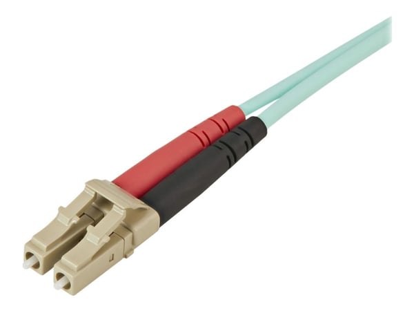 Startech Aqua OM4 Duplex Multimode Fiber - 2m / 6 ft - 100 Gb - 50/125 - OM4 Fiber - LC to LC Fiber Patch Cable (450FBLCLC2) - Nettverkskabel - LC ...