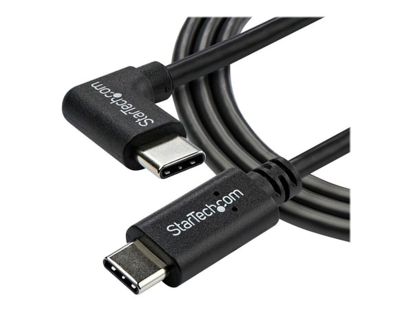 StarTech Right Angle USB-C Cable - 1m / 3 ft - Reversible - M/M - USB Type C Cable - USB-C Charge Cable - USB C to USB C Cable (USB2CC1MR) - USB-ka...