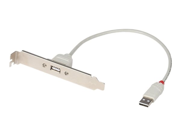 Lindy 33123, 0,3 m, USB A-tyyppi, USB Type A, Uros, Naaras, Suora