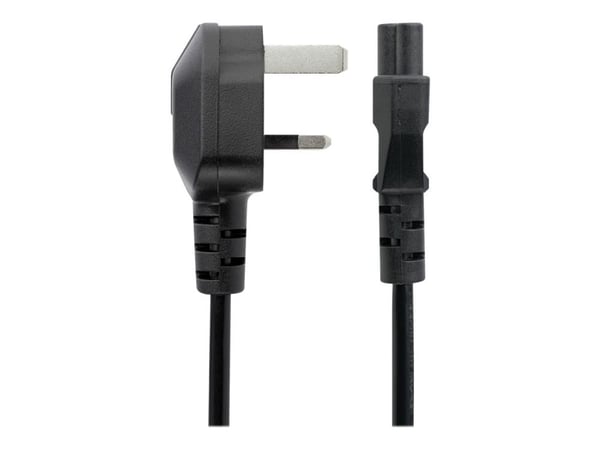 StarTech.com 6ft (2m) UK Laptop Power Cable, BS 1363 to C5 Clover Leaf, 2.5A 250V, 18AWG, Notebook/Laptop Replacement Cord, Printer Cable, UK Lapto...