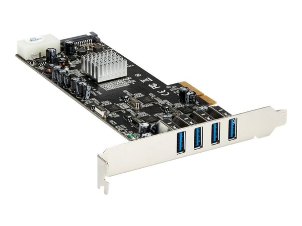 Startech 4 Port USB 3.0 PCIe Card w/ 4 Dedicated Channels - UASP - USB 3.0 PCI Express Card Adapter - USB-adapter - PCIe x4 - USB 3.0 x 4 - for P/N...