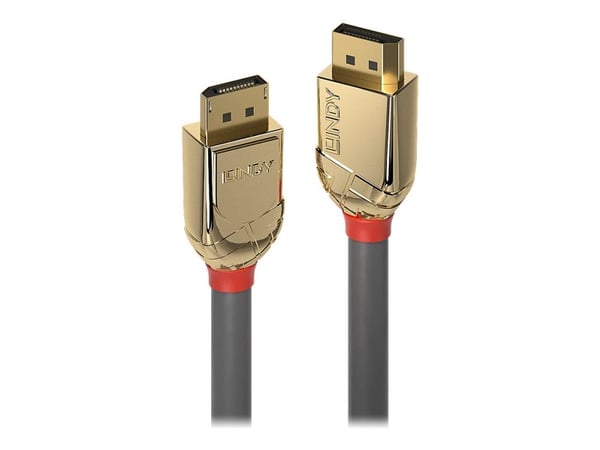 Lindy Gold Line - DisplayPort-kabel - DisplayPort (hann) til DisplayPort (hann) - DisplayPort 1.2 - 15 m - 4K-støtte - grå
