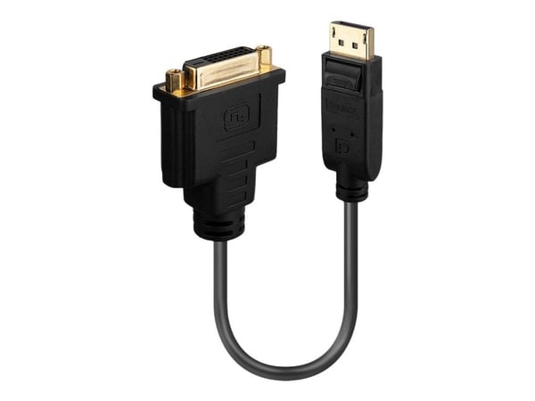 Lindy - DisplayPort-adapter - DisplayPort (hann) til DVI-D (hunn) - 15 cm - svart