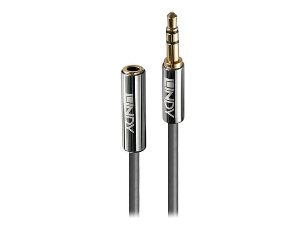 Lindy Cromo Line - Lydforlengelseskabel - mini-phone stereo 3.5 mm hann til mini-phone stereo 3.5 mm hunn - 2 m - antrasitt - rund