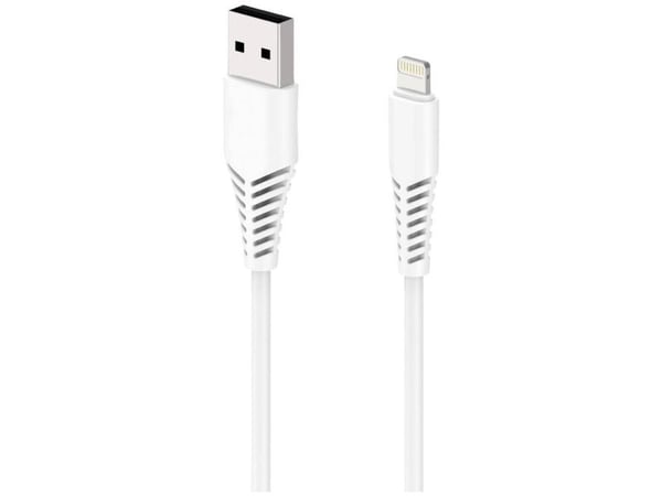 2GO 797288, 1 m, Lightning, USB B, Hankjønn, Hankjønn, Hvit