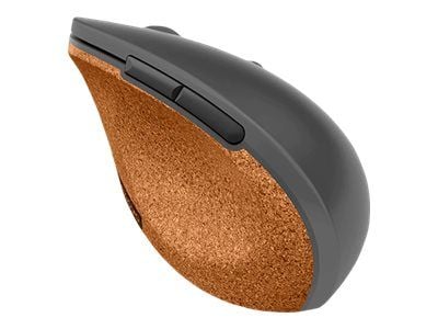 Lenovo Go Wireless Vertical, Oikeakätinen, Optinen, RF Wireless + USB Type-A, 2400 DPI, Harmaa, Puu