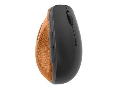 Lenovo Go Wireless Vertical, Oikeakätinen, Optinen, RF Wireless + USB Type-A, 2400 DPI, Harmaa, Puu