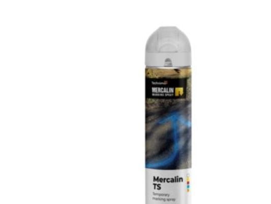 Mercalin markeringsspray 600ml - TS hvid, bl.a. t/asfalt, beton, græs eller grus m.m.