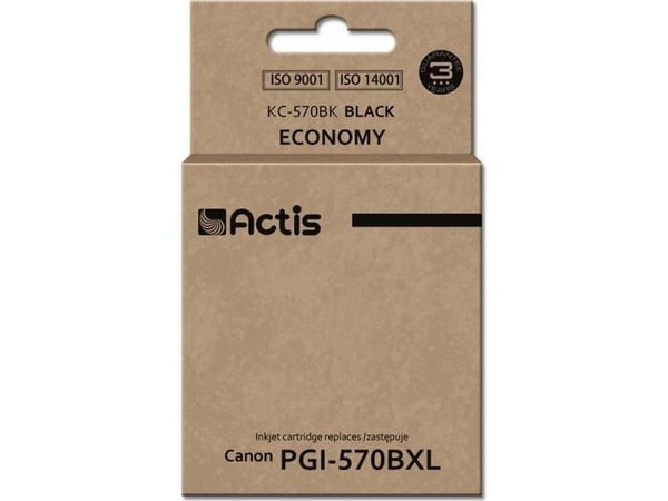 Actis cartridge KC-570Bk replacement Canon PGI-570Bk Standard 22 ml - Kompatibel - Tintenpatrone, Standard utskriftsproduksjon, Pigmentbasert blekk...