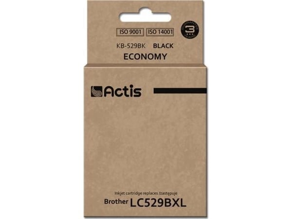 Actis KB-529BK, Standard utskriftsproduksjon, Pigmentbasert blekk, 58 ml, 1 stykker, Enkeltpakke