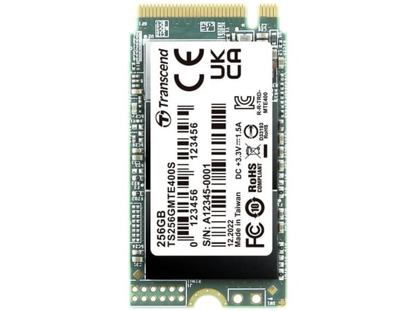 Transcend PCIe SSD 400S, 256 GB, M.2