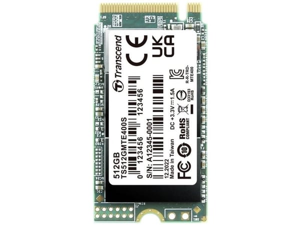 Transcend PCIe SSD 400S, 512 GB, M.2