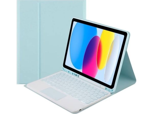 Strado-deksel med touchpad-tastatur for Apple iPad 10.9 22 TPIP22 (blå) universal