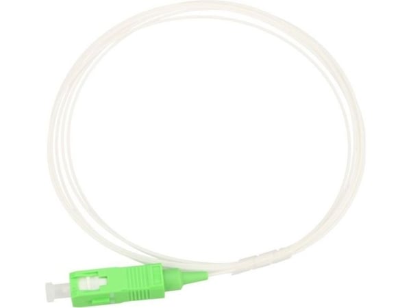 Extralink - Grisehale - SC/APC-enkeltmodus (hann) - 1.5 m - fiberoptisk - 900 mikroner - G.657.A1 - enkel stripe - hvit