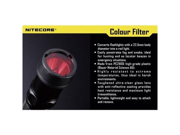 Nitecore NFR23, Rød, 2,25 cm