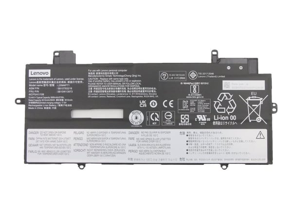 Simplo - Batteri til bærbar PC - litiumion - 4-cellers - 3695 mAh - 57 Wh - FRU - for ThinkPad X1 Carbon Gen 10; X1 Carbon Gen 9; X1 Yoga Gen 6; X1...