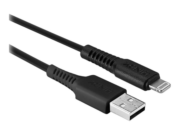 Lindy 31322, 3 m, USB A, Uros, Uros, Musta, Suora