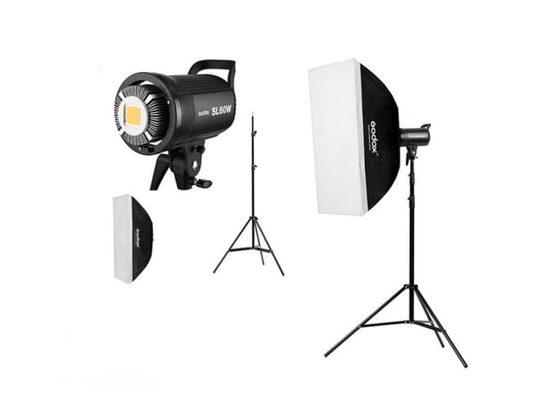 Godox SL60IID Duo Kit LED videolys - justerbar lysstyrke, trådløs styring