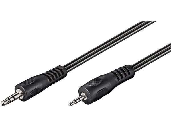Goobay AVK 313-200 2.0m, 2.5mm, Hankjønn, 3.5mm, Hankjønn, 2 m, Sort