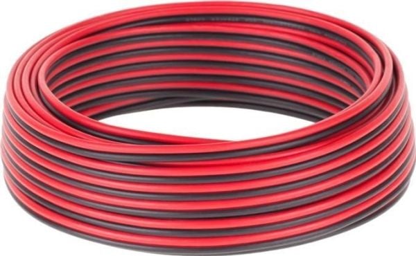 Cabletech høyttalerkabel CCA 0,75 mm² sort-rød 10 m