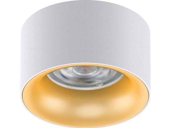 Maclean infälld spot/tubarmatur punktbelysning rund aluminium GU5.3 70x40mm vit/guld MCE457 W/G