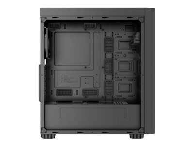Gembird Fornax K500 - Mid tower - utvidet ATX (E-ATX) - ingen strømforsyning (ATX) - svart - USB/lyd