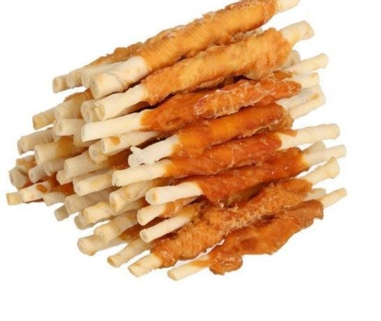 HILTON Chicken wrap white rawhide stick - Hundegodbidder - 500 g
