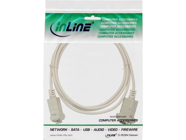 InLine 12222X, Beige, 2 m, Hunkjønn, Hunkjønn, 160 mm, 160 mm